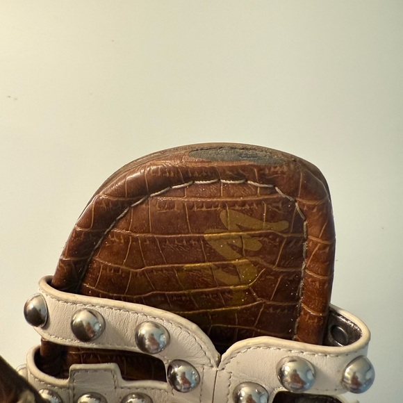 Sam Edelman White Studded Slide Sandals - Picture 6 of 6